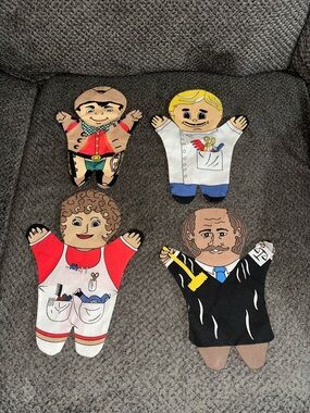 Lot of 4 Dexter Educational Toys Hand Puppets